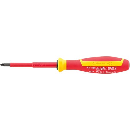 STAHLWILLE TOOLS VDE cross-head screwdriver DRALL+ PH Size2 blade length 100 mm 46703002